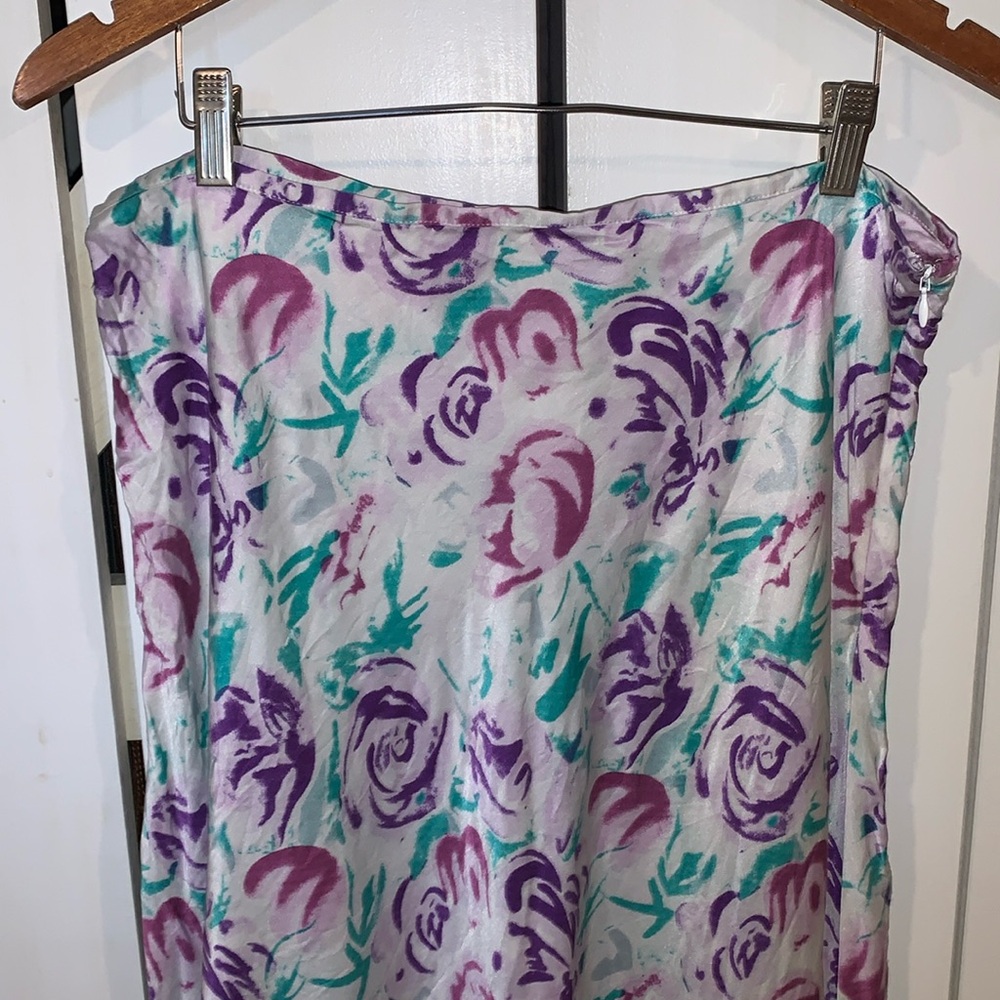 Rixo long floral skirt